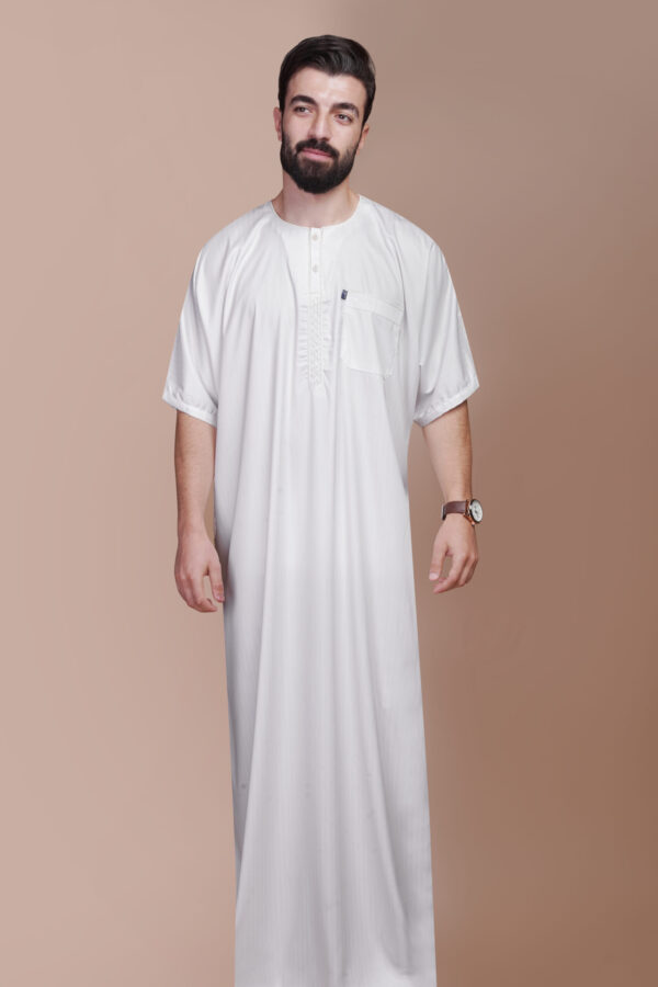 ⁦عباءة بوليستر نص كم رجالي موديل 506⁩ - الصورة ⁦2⁩