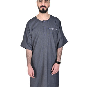 عباءة كتان نص كم رجالي موديل 633