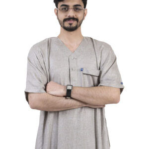 عباءة كتان نص كم رجالي موديل 800