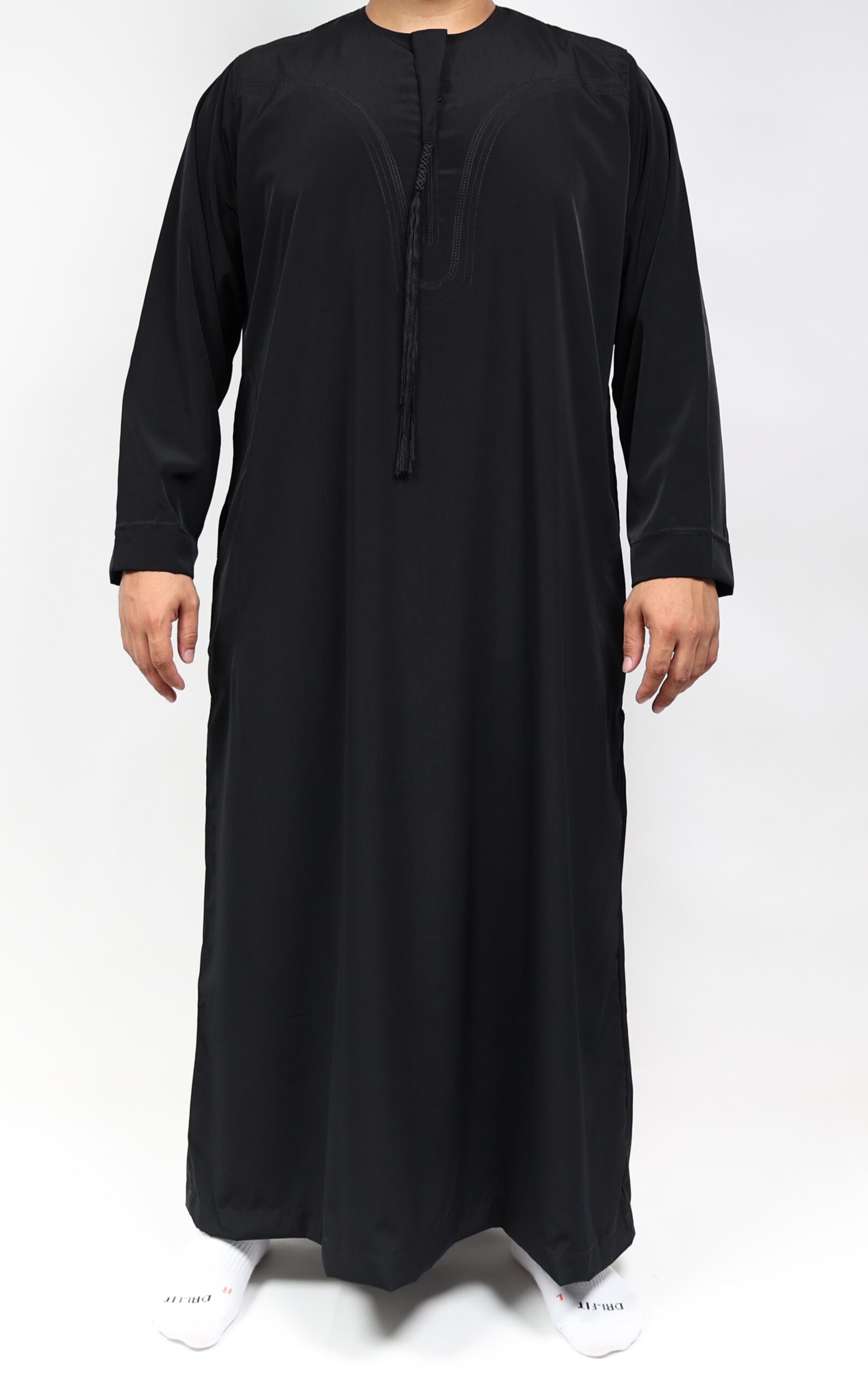 عباءة عماني بوليستر أسود رجالي - الصورة 2