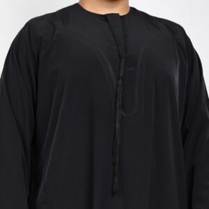 عباءة عماني بوليستر أسود رجالي