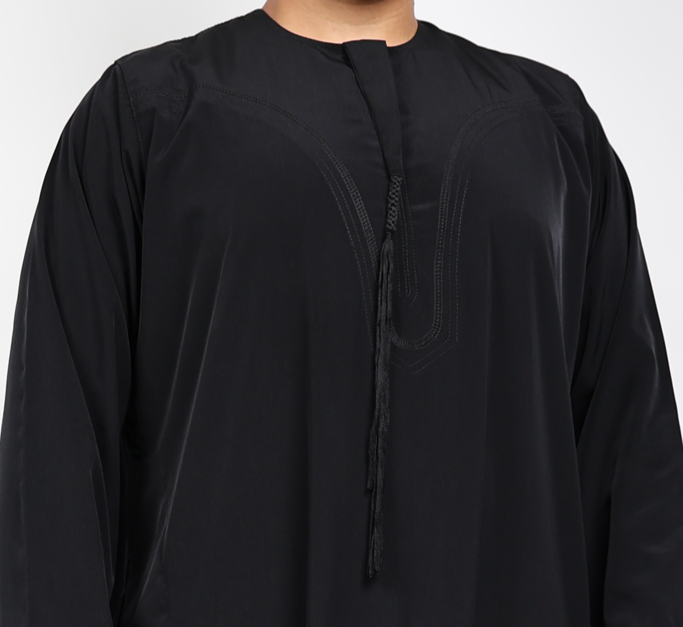 عباءة عماني بوليستر أسود رجالي
